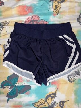 Youth L Varsity Shorts Navy Athletic Shorts with White Trim